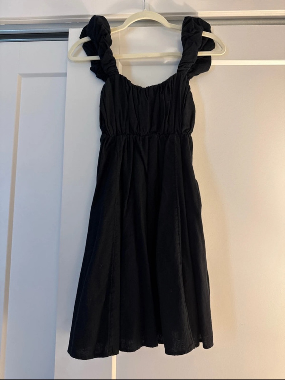 Abercrombie & Fitch Black Ruffle-Strap Kids Dress